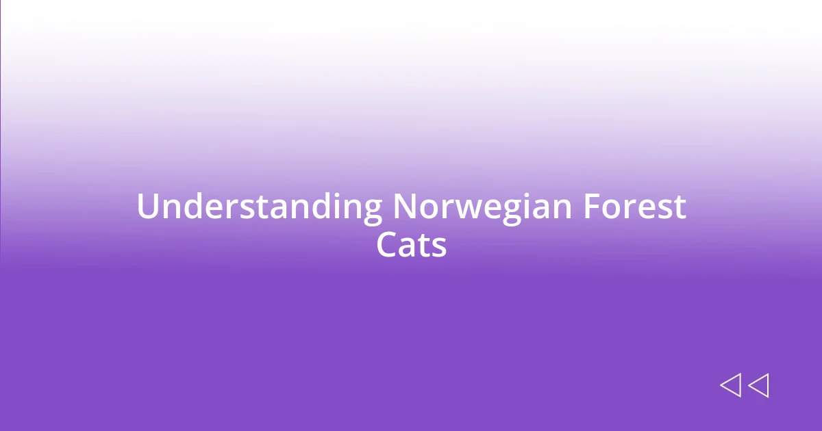 Understanding Norwegian Forest Cats